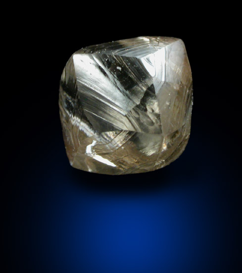 Diamond (1.75 carat sherry-gray octahedral crystal) from Jwaneng Mine, Naledi River Valley, Botswana