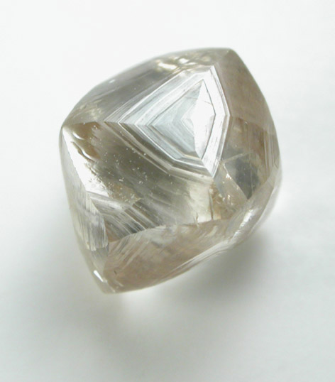 Diamond (1.75 carat sherry-gray octahedral crystal) from Jwaneng Mine, Naledi River Valley, Botswana