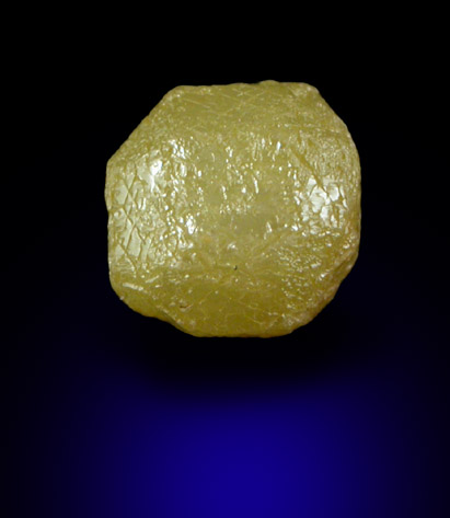 Diamond (1.65 carat greenish-gray complex crystal) from Bakwanga Mine, Mbuji-Mayi (Miba), Democratic Republic of the Congo