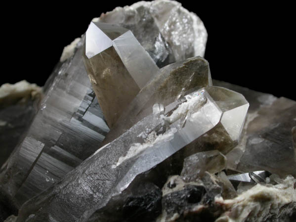 Quartz var. Smoky Quartz with Albite from North Moat Mountain, Bartlett, Carroll County, New Hampshire