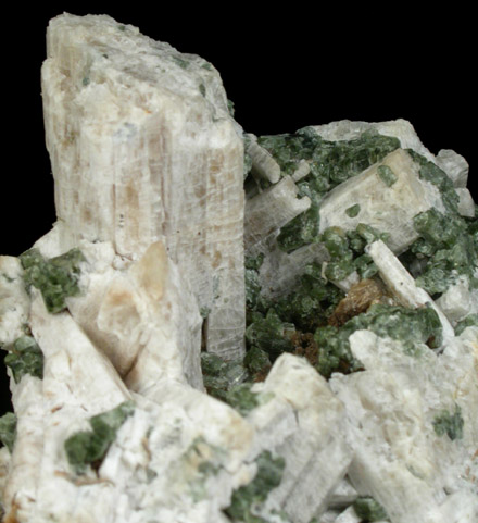 Meionite with Diopside from Berry's Ledge, Cornish, York County, Maine