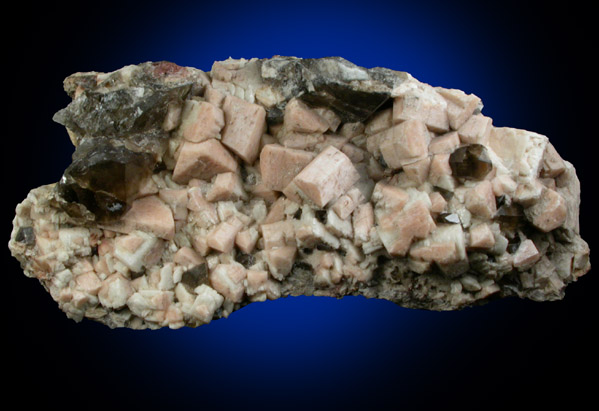 Microcline with Smoky Quartz with Albite from Middle Moat Mountain, Hale's Location, Carroll County, New Hampshire