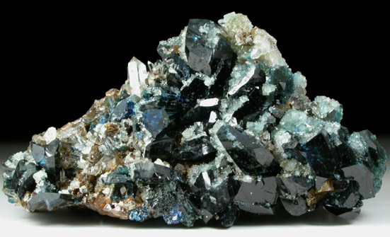 Lazulite, Siderite, Quartz from Rapid Creek, 70 km northwest of Aklavik, Yukon, Canada