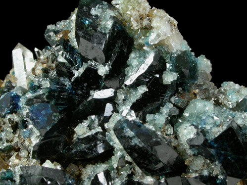 Lazulite, Siderite, Quartz from Rapid Creek, 70 km northwest of Aklavik, Yukon, Canada