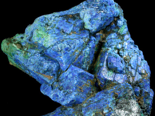 Azurite pseudomorphs after Chalcostibite from Rar-el-Anz, Cherrat Wadi, Casablanca Prefecture, Morocco