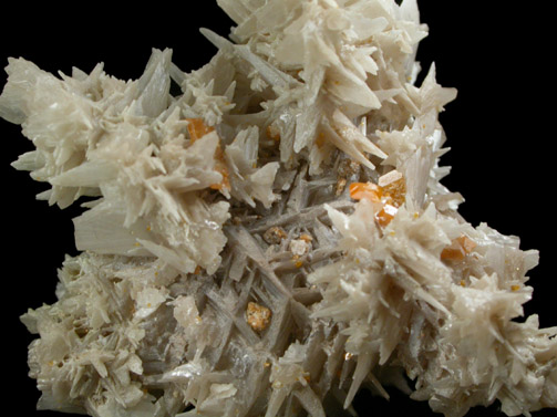 Cerussite with Wulfenite from Vein #5, 200 Meter Level, Nakhlak Mine, Anarak District, Esfahan Province, Iran