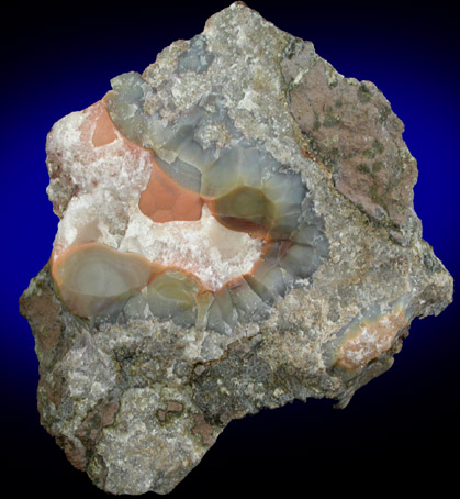 Quartz var. Banded Agate from Braen's Quarry, Hawthorne, Passaic County, New Jersey