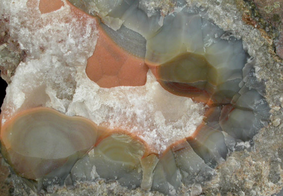 Quartz var. Banded Agate from Braen's Quarry, Hawthorne, Passaic County, New Jersey