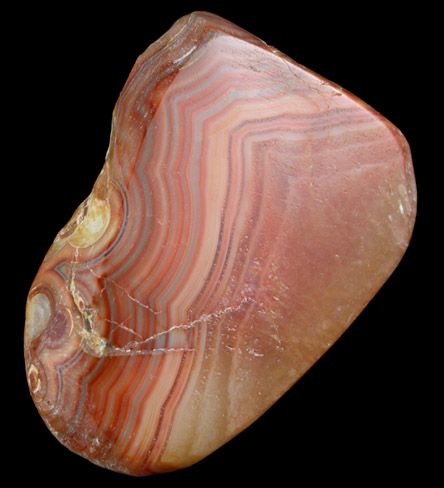 Quartz var. Banded Agate from Prospect Park Quarry, Prospect Park, Passaic County, New Jersey