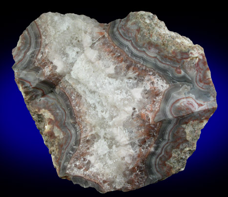 Quartz var. Banded Agate from Braen's Quarry, Hawthorne, Passaic County, New Jersey