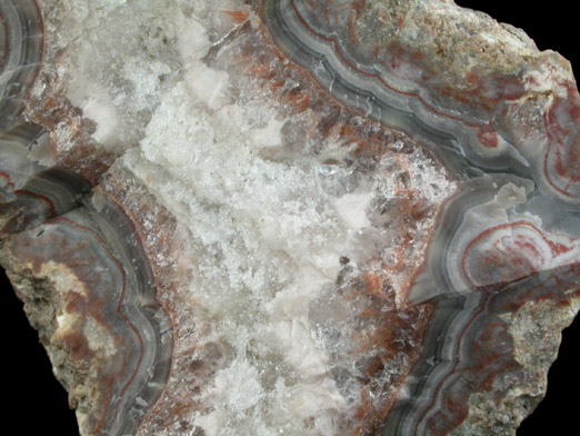 Quartz var. Banded Agate from Braen's Quarry, Hawthorne, Passaic County, New Jersey