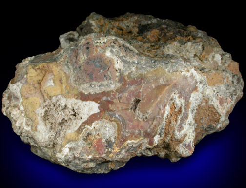 Quartz var. Agate with Calcite from Braen's Quarry, Hawthorne, Passaic County, New Jersey