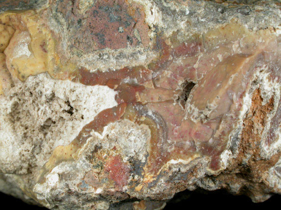 Quartz var. Agate with Calcite from Braen's Quarry, Hawthorne, Passaic County, New Jersey