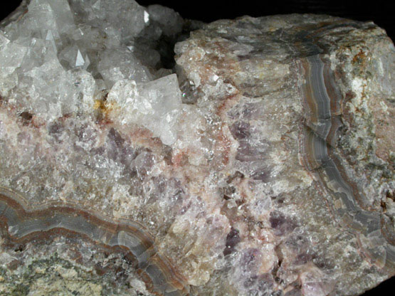 Quartz var. Banded Agate from Braen's Quarry, Hawthorne, Passaic County, New Jersey