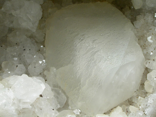 Calcite in Quartz Geode from Keokuk, Lee County, Iowa