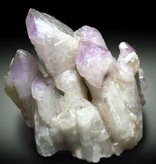 Quartz var. Amethyst over Milky Quartz from Silverton, Colorado