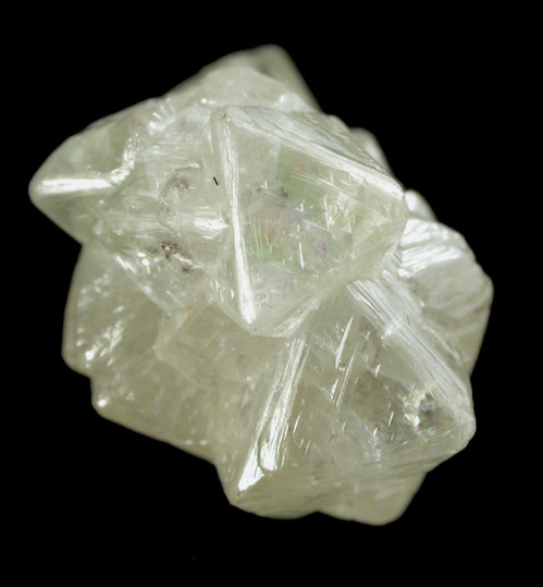 Diamond (12.69 carat pale-yellow crystal cluster) from Northern Cape Province, South Africa