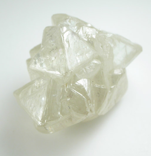 Diamond (12.69 carat pale-yellow crystal cluster) from Northern Cape Province, South Africa