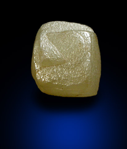 Diamond (1.87 carat yellowish-gray intergrown cubic crystals) from Bakwanga Mine, Mbuji-Mayi (Miba), Democratic Republic of the Congo