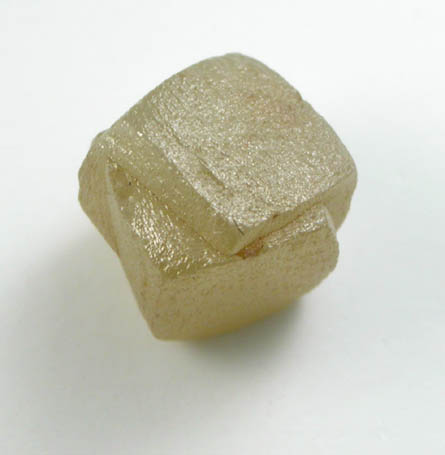Diamond (1.87 carat yellowish-gray intergrown cubic crystals) from Bakwanga Mine, Mbuji-Mayi (Miba), Democratic Republic of the Congo