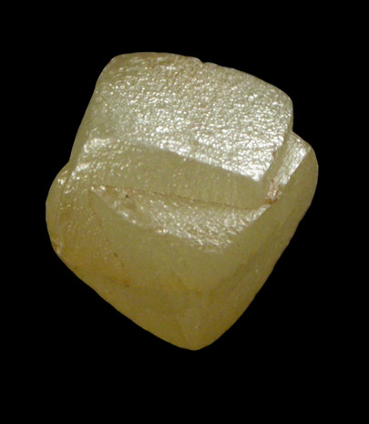 Diamond (1.87 carat yellowish-gray intergrown cubic crystals) from Bakwanga Mine, Mbuji-Mayi (Miba), Democratic Republic of the Congo