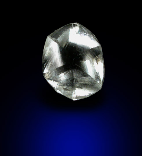 Diamond (0.58 carat colorless flattened dodecahedral crystal) from Premier Mine, Gauteng Province, South Africa