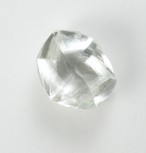 Diamond (0.58 carat colorless flattened dodecahedral crystal) from Premier Mine, Gauteng Province, South Africa