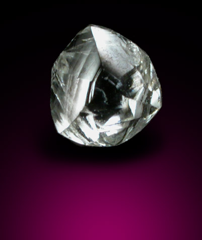 Diamond (0.29 carat colorless flattened crystal) from Premier Mine, Gauteng Province, South Africa