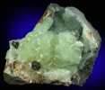 Sphalerite on Prehnite from Millington Quarry, Bernards Township, Somerset County, New Jersey