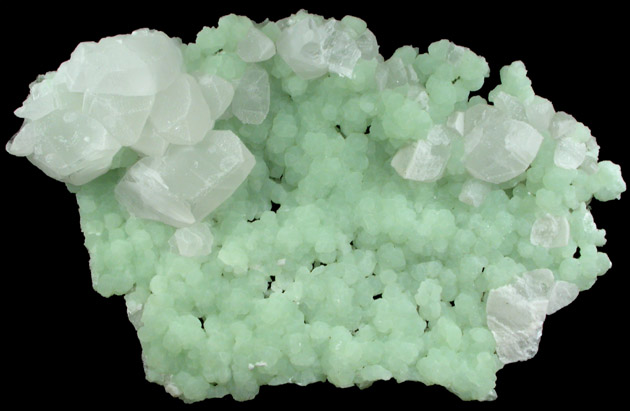 Prehnite with Calcite from Upper New Street Quarry, Paterson, Passaic County, New Jersey