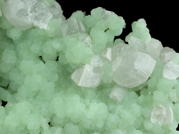 Prehnite with Calcite from Upper New Street Quarry, Paterson, Passaic County, New Jersey