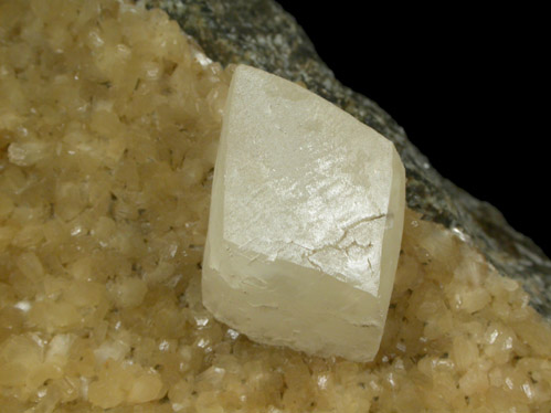Calcite on Stilbite-Ca from Laurel Hill (Snake Hill) Quarry, Secaucus, Hudson County, New Jersey