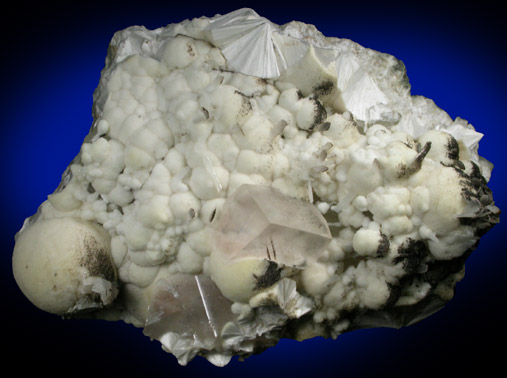 Pectolite with Calcite from Millington Quarry, Bernards Township, Somerset County, New Jersey