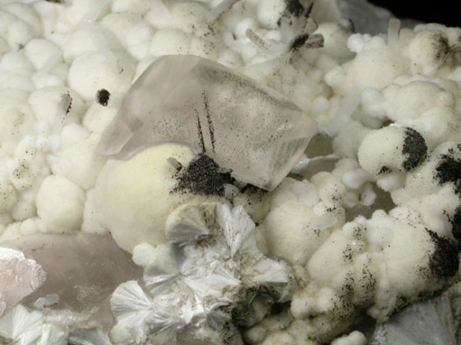 Pectolite with Calcite from Millington Quarry, Bernards Township, Somerset County, New Jersey