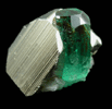 Beryl var. Emerald in Pyrite from Chivor Mine, Guavió-Guateque District, Boyacá Department, Colombia