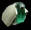 Beryl var. Emerald in Pyrite from Chivor Mine, Guavi-Guateque District, Boyac Department, Colombia