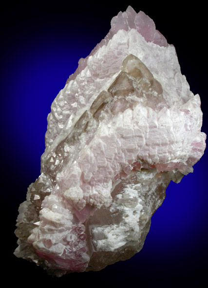 Quartz var. Rose Quartz Crystals from Lavra da Ilha, Taquaral, Jequitinhonha River, Minas Gerais, Brazil