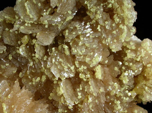 Barite with Sulfur from Machw mine, Tarnobrzeg, Poland