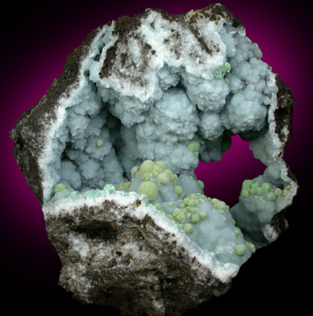 Aurichalcite on Hemimorphite from 79 Mine, Banner District, near Hayden, Gila County, Arizona