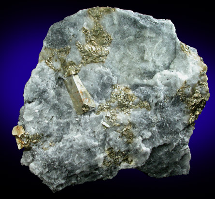 Pyrite from Lime Crest Quarry (Limecrest), Sussex Mills, 4.5 km northwest of Sparta, Sussex County, New Jersey