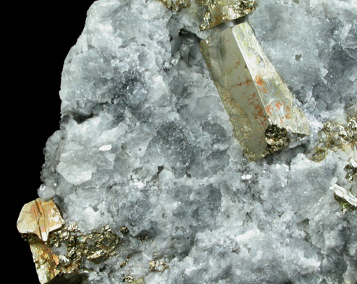 Pyrite from Lime Crest Quarry (Limecrest), Sussex Mills, 4.5 km northwest of Sparta, Sussex County, New Jersey