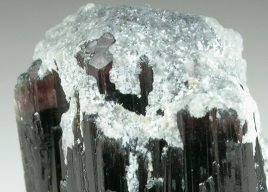 Elbaite-Schorl Tourmaline with Quartz from Mogok District, 115 km NNE of Mandalay, Mandalay Division, Myanmar (Burma)