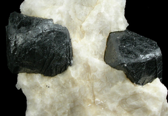 Franklinite in Calcite from Sterling Mine, Ogdensburg, Sterling Hill, Sussex County, New Jersey (Type Locality for Franklinite)