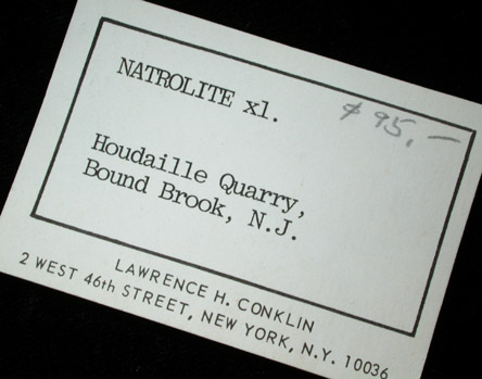 Natrolite with Heulandite-Ca from Chimney Rock Quarry, Bound Brook, Somerset County, New Jersey