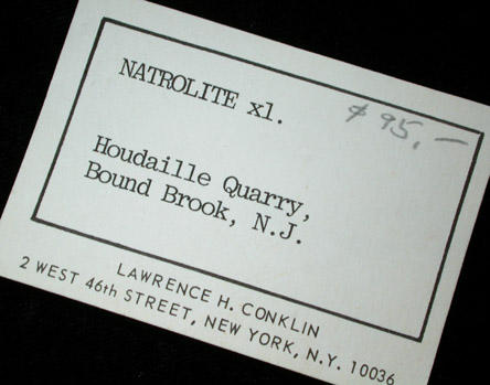 Natrolite with Heulandite-Ca from Chimney Rock Quarry, Bound Brook, Somerset County, New Jersey