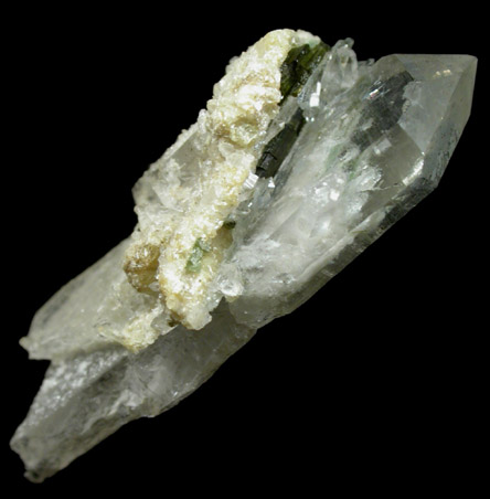 Quartz with Cookeite and Elbaite Tourmaline from Bennett Quarry, Buckfield, Oxford County, Maine