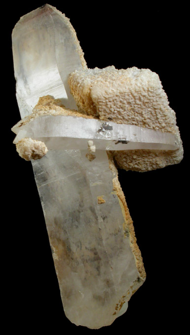 Quartz with Calcite from Holland Mine, Washington Camp-Duquesne District, Santa Cruz County, Arizona