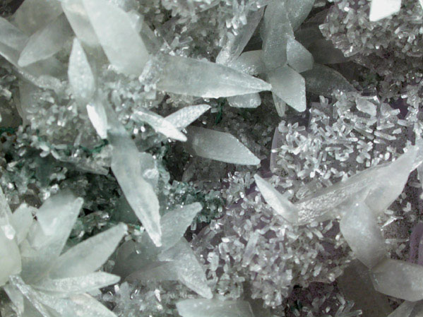 Calcite with Celadonite inclusions on Quartz var. Amethyst from Castelinho Mine, near Frederico Westphalen, Alto Uruguai, Rio Grande do Sul, Brazil