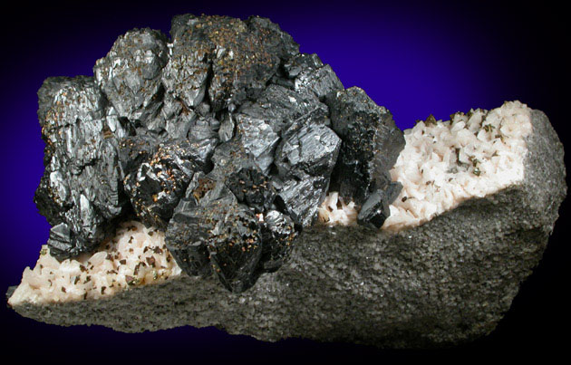 Sphalerite with Chalcopyrite on Dolomite from Tri-State Lead-Zinc Mining District, Picher, Ottawa County, Oklahoma