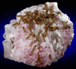 Eosphorite on Rose Quartz Crystals from Lavra da Ilha, Taquaral, Jequitinhonha River, Minas Gerais, Brazil